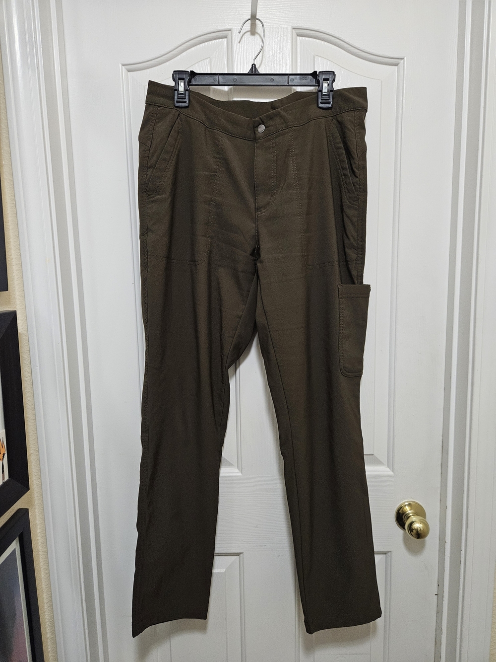 Columbia fleece lined pants Women's size 14 Olive Green Utility Pants